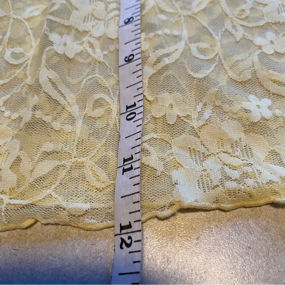 La Vie En Rose Yellow Cami Lace Coquette Fairy Feminine Y2K Lover Babydoll - Picture 7 of 8